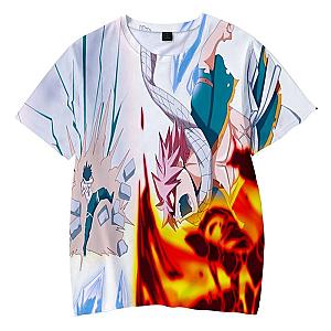 Fairy Tail T-Shirts - Gray Vs Natsu Dragon Fist Fight Crossover  T-shirt IPW