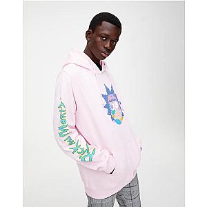 Rick and Morty Hoodies – R&amp;M Light Pink Graphic Pullover Hoodie