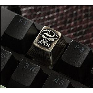 Handmade Anime Keycap Monkey D Luffy Silver Artisan Keycap