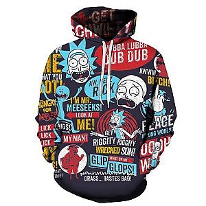 Rick And Morty Hoodies - R&amp;M 3D Printed Pullover Hoodie