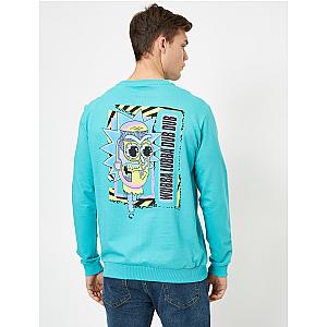 Rick And Morty Sweatshirts - R&amp;M Funny Blue Printing Sweatshirt