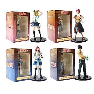 Fairy Tail Action Figures - Erza Scarlett Grey Fullbuster Lucy Heartfilia Natsu Dragnir PVC Action Figure