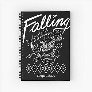 Falling In Reverse Retro Flame Skull Spiral Notebook