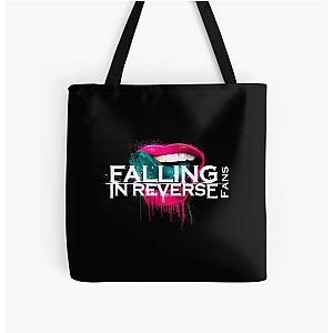 best white falling in reverse logo All Over Print Tote Bag