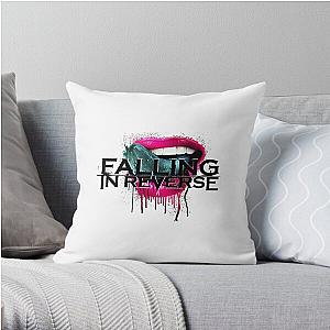 best black falling in reverse logo Throw Pillow