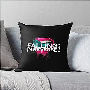 best white falling in reverse logo Throw Pillow