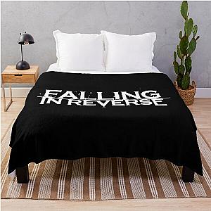 white falling in reverse logo Throw Blanket