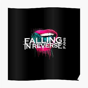 best white falling in reverse logo Poster