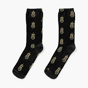 yellow fall out boy head logo Socks