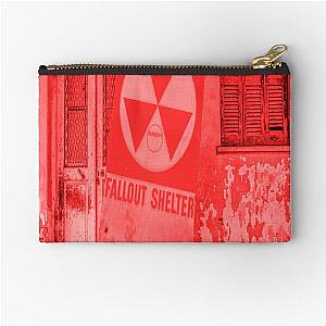 Fallout Shelter Sign by dePace Zipper Pouch