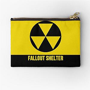 Fallout Shelter Reproduced Metal Sign Clean Version Zipper Pouch