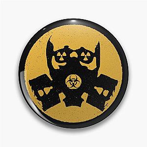 Funny Nuclear Biohazard Grunge Fallout Shelter Pin