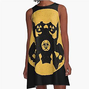 Funny Nuclear Fallout Shelter Vintage Grunge A-Line Dress
