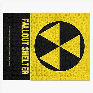 Fallout Shelter Reproduced Metal Sign Grungy Version Jigsaw Puzzle