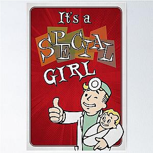 Congratulations on your new Baby Girl Red Poster