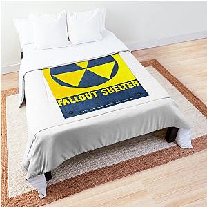Fall Out Shelter Sign, Yellow Fallout Shelter Comforter