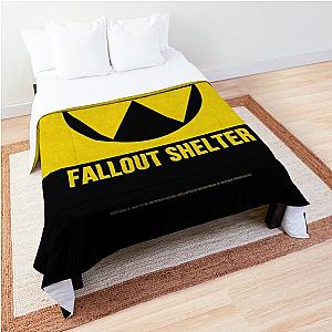 Fallout Shelter Reproduced Grungy Metal Sign Comforter