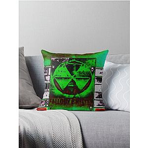 radioactive fallout shelter atomic afterglow throw pillow
