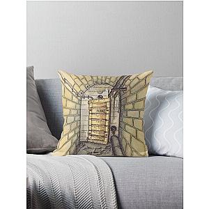 Fallout Shelter Entrance Watercolor Throw Pillow