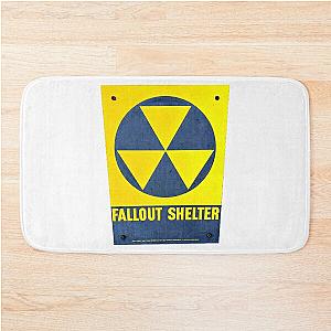 Fall Out Shelter Sign Yellow Fallout Shelter Signage Bath Mat