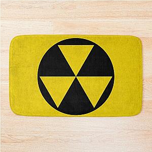 Fallout Shelter Reproduced Metal Sign Grungy Version Bath Mat