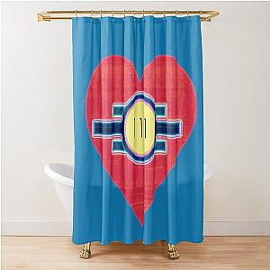 Vault 111 Fallout Shelter Lover Love Heart Fabric Shower Curtain
