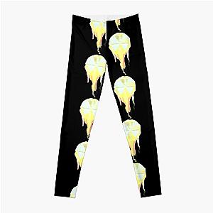Melting Mushroom Cloud perched in the Sky formed from fallout shelter Leggings
