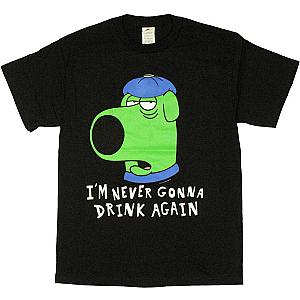 Family Guy T-Shirts - Family Guy Brian Hangover T Shirt ST0508