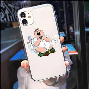 Family Guy Cases - Peter Griffin Playing Game In WC Transparent iPhone Classic Case