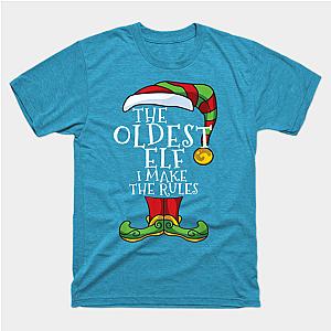 the Oldest Rules Elf Family Matching Christmas Classic T-shirt TP1002