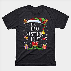 Big Sister Elf Family Matching Christmas Group Gift Pajama Classic T-shirt TP1002