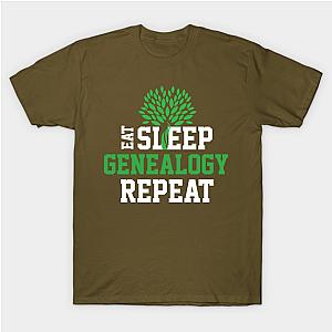 Eat Sleep Genealogy Repeat Genealogy Family Gift Classic T-shirt TP1002