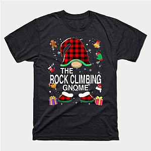 Rock Climbing Gnome Buffalo Plaid Matching Family Christmas Classic T-shirt TP1002