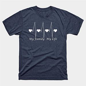 I Love My Family My Life Heartbeat Classic T-shirt TP1002