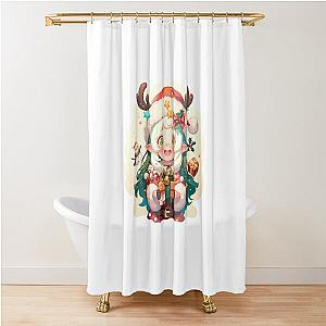 Cute Elf Girly Christmas Shower Curtain