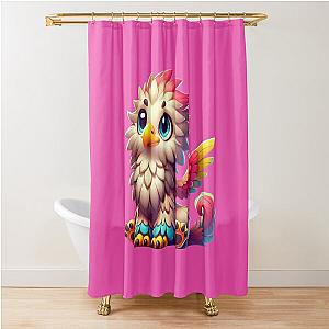 Cute Colorful Baby Griffin Fantasy Art Shower Curtain