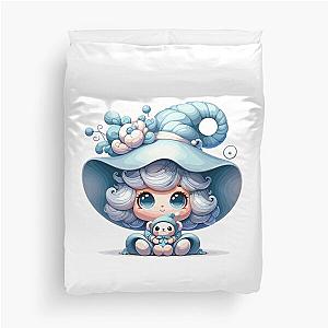 Cute Gnome Girl Valentine Duvet Cover