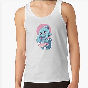 Cute Blue Monster Girl Tank Top