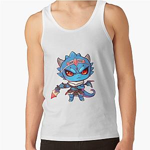 Fierce Blue Chibi Warrior Tank Top