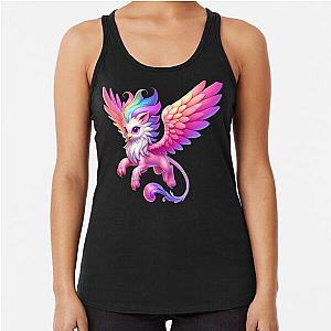 Pink Chibi Griffon Racerback Tank Top
