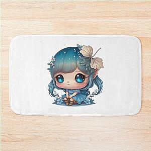 Enchanted Forest Chibi Girl Bath Mat