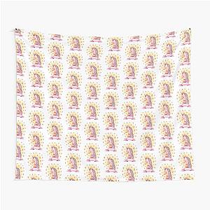 Watercolor hand painted cute unicorn digital art tapestry