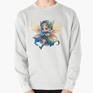 Cute Blue Fairy Chibi Girl Pullover Sweatshirt