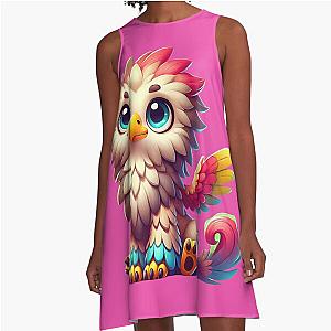 Cute Colorful Baby Griffin Fantasy Art Dress