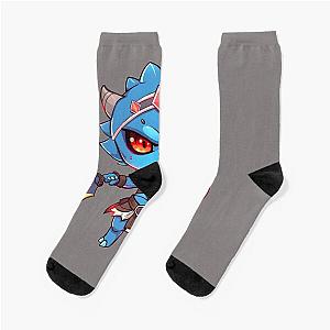 Fierce Blue Warrior Socks
