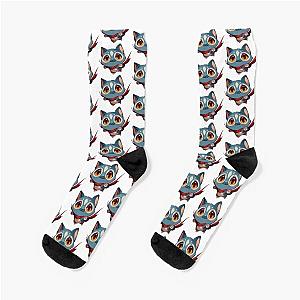 Superhero Cat 
Cute Flying Kitten with Red Cape Socks