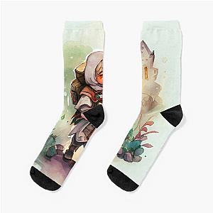 Cute Watercolour Clerk Socks