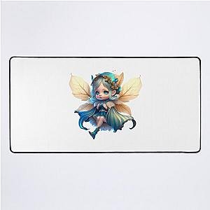Cute Blue Chibi Girl Desk Mat