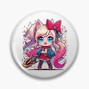 Cute Chibi Warrior with Sword Pin