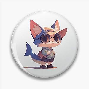 Cute cat with shark tail Pin
